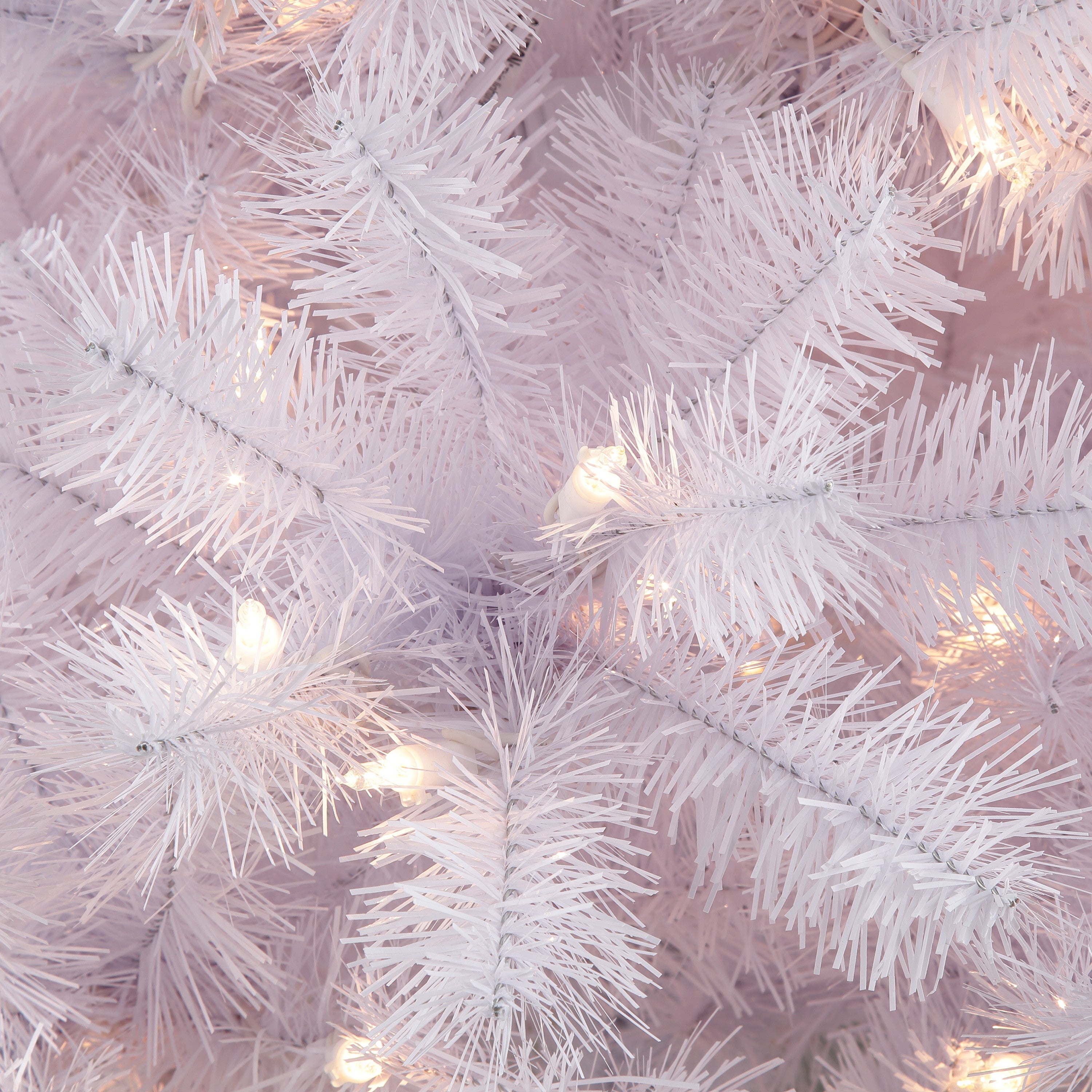 4.5ft Pre-Lit White Northern Fir Pencil Christmas Tree
